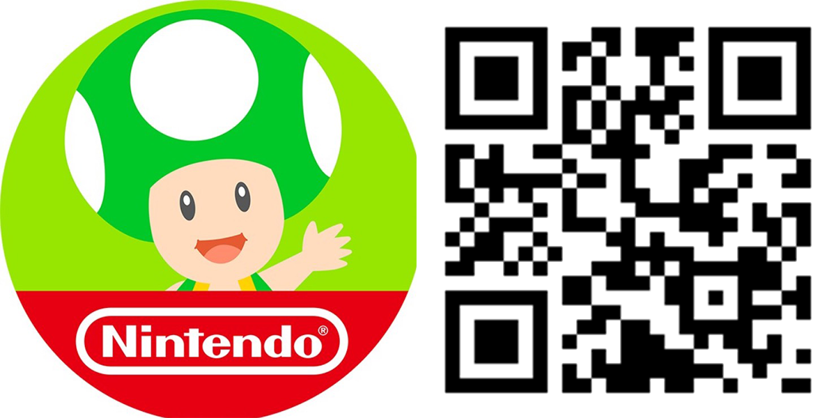 任天堂のアイコンとQRコード