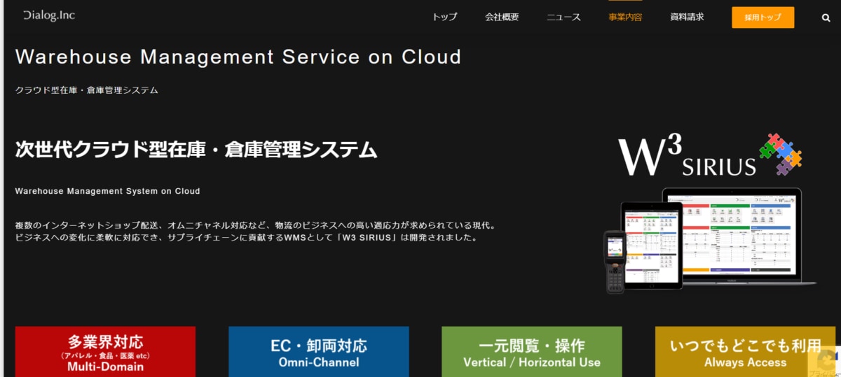 倉庫管理システム/ W3 SIRIUS