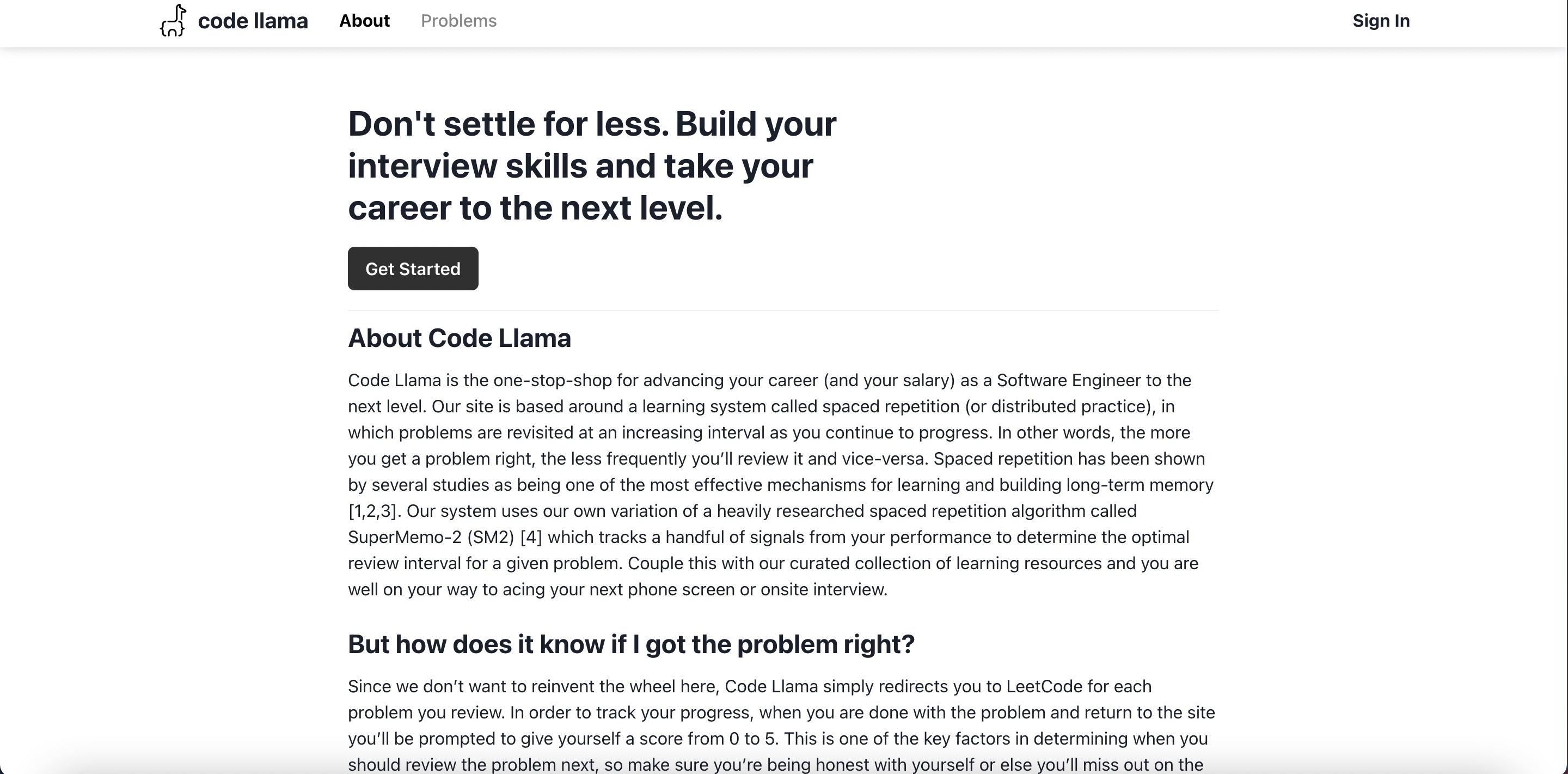 Code Llamaの公式サイトの画像